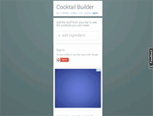 Tablet Screenshot of cocktailbuilder.com